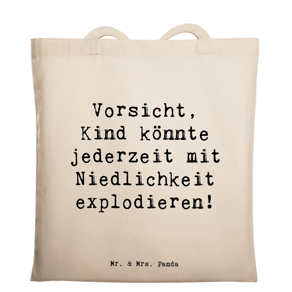 Tote bag Saying Vorsicht, Kind könnte jederzeit mit Niedlichkeit explodieren! Einkaufstasche, Tragetasche, Beuteltasche, Badetasche, Tasche, Jutebeutel, Jutetasche, Beutel, Stoffbeutel, Shopper, Stofftasche, Strandtasche, Laptoptasche, Schultertasche, Einkaufstüte, Umhängetasche, Familie, Vatertag, Muttertag, Bruder, Schwester, Mama, Papa, Oma, Opa