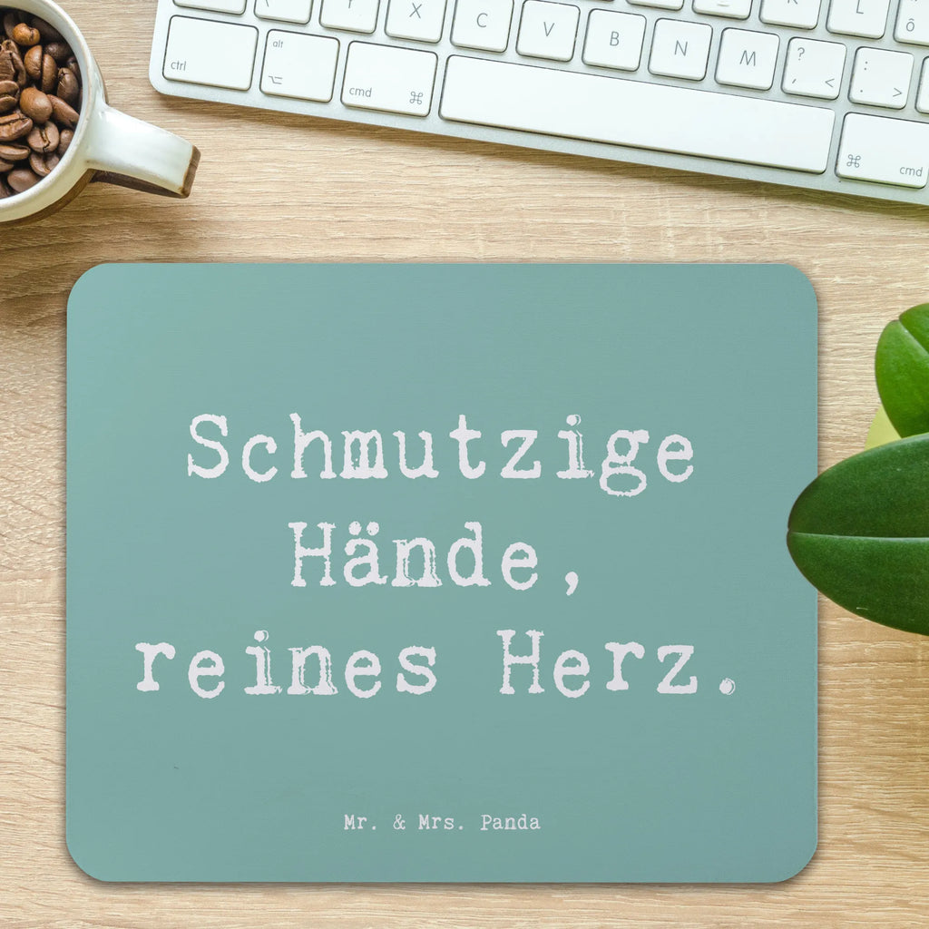 Mouse mat Saying Schmutzige Hände, reines Herz. Mousepad, Computer zubehör, Büroausstattung, PC Zubehör, Arbeitszimmer, Mauspad, Einzigartiges Mauspad, Designer Mauspad, Mausunterlage, Mauspad Büro, Familie, Vatertag, Muttertag, Bruder, Schwester, Mama, Papa, Oma, Opa
