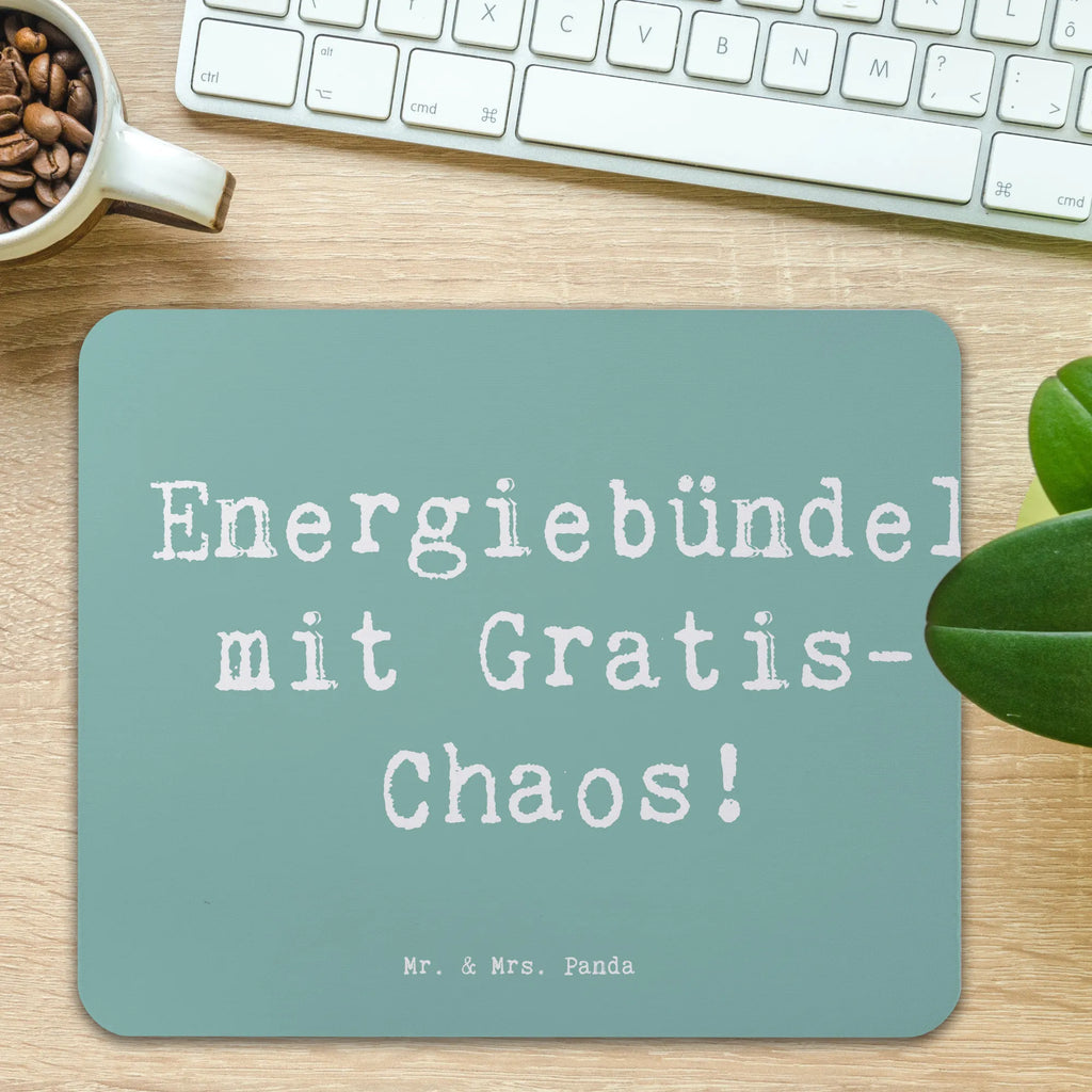 Mouse mat Saying Energiebündel mit Gratis-Chaos! Mousepad, Computer zubehör, Büroausstattung, PC Zubehör, Arbeitszimmer, Mauspad, Einzigartiges Mauspad, Designer Mauspad, Mausunterlage, Mauspad Büro, Familie, Vatertag, Muttertag, Bruder, Schwester, Mama, Papa, Oma, Opa