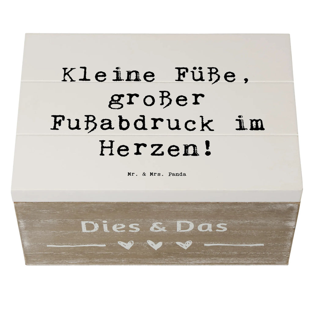 Holzkiste Spruch Kind Fußabdruck Dekokiste, Truhe, Geschenkdose, Schatulle, Erinnerungsbox, Geschenkbox, Erinnerungskiste, Aufbewahrungsbox, XXL, Schatzkiste, Kiste, Holzkiste, Familie, Vatertag, Muttertag, Bruder, Schwester, Mama, Papa, Oma, Opa