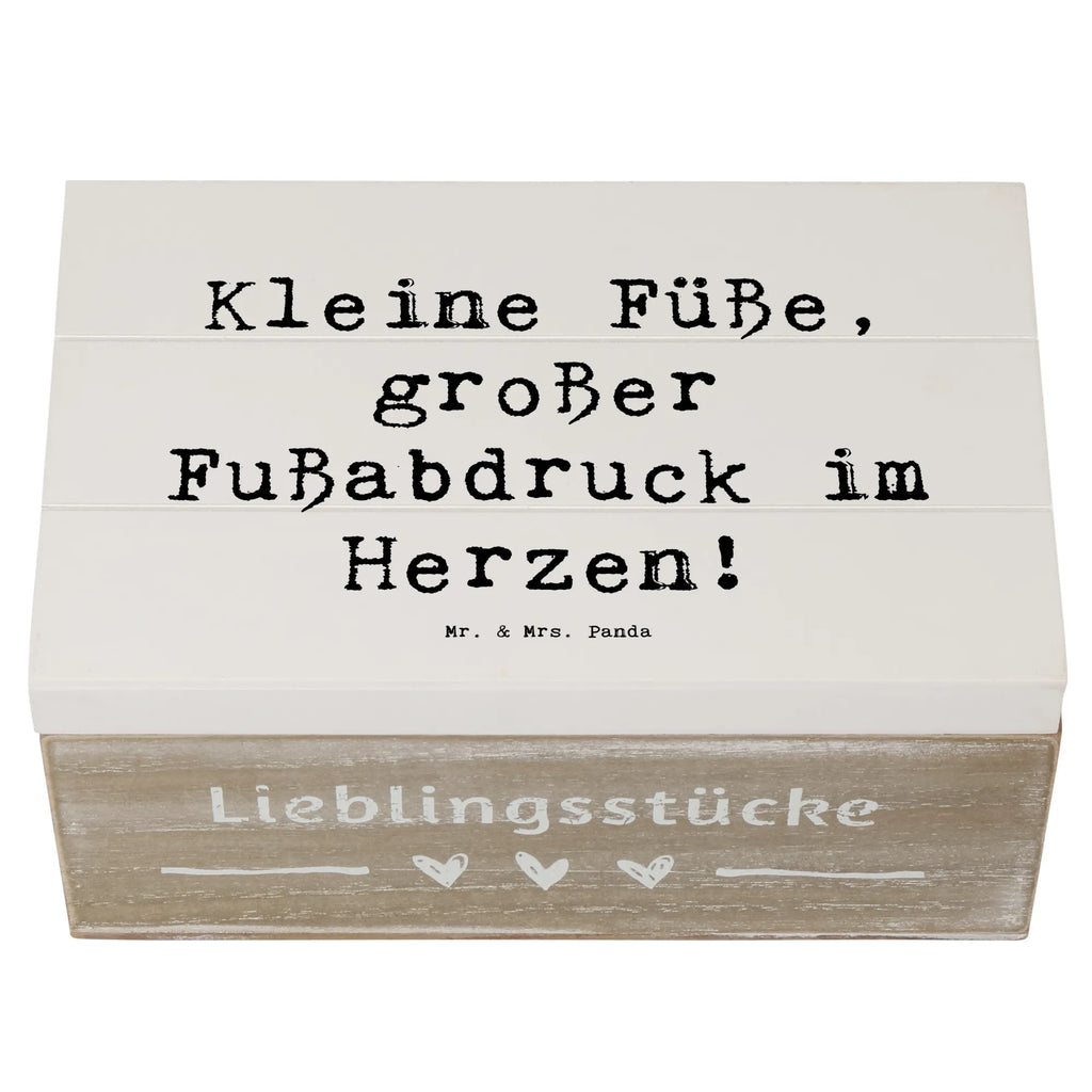 Holzkiste Spruch Kind Fußabdruck Dekokiste, Truhe, Geschenkdose, Schatulle, Erinnerungsbox, Geschenkbox, Erinnerungskiste, Aufbewahrungsbox, XXL, Schatzkiste, Kiste, Holzkiste, Familie, Vatertag, Muttertag, Bruder, Schwester, Mama, Papa, Oma, Opa