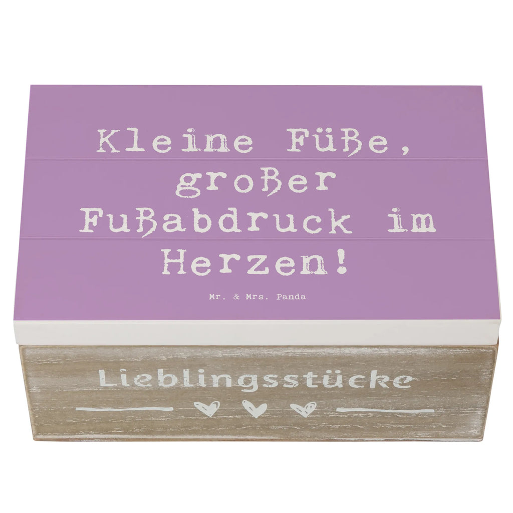 Holzkiste Spruch Kind Fußabdruck Dekokiste, Truhe, Geschenkdose, Schatulle, Erinnerungsbox, Geschenkbox, Erinnerungskiste, Aufbewahrungsbox, XXL, Schatzkiste, Kiste, Holzkiste, Familie, Vatertag, Muttertag, Bruder, Schwester, Mama, Papa, Oma, Opa