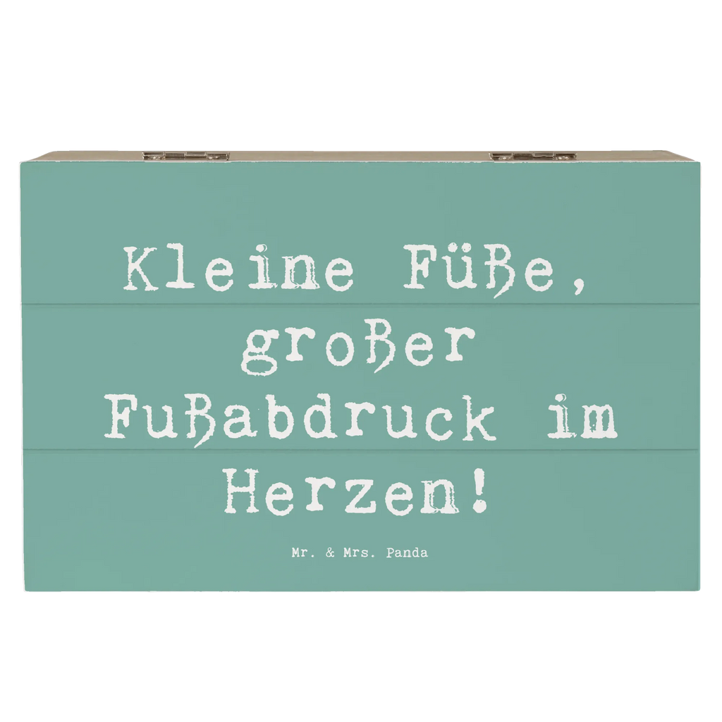 Holzkiste Spruch Kind Fußabdruck Dekokiste, Truhe, Geschenkdose, Schatulle, Erinnerungsbox, Geschenkbox, Erinnerungskiste, Aufbewahrungsbox, XXL, Schatzkiste, Kiste, Holzkiste, Familie, Vatertag, Muttertag, Bruder, Schwester, Mama, Papa, Oma, Opa