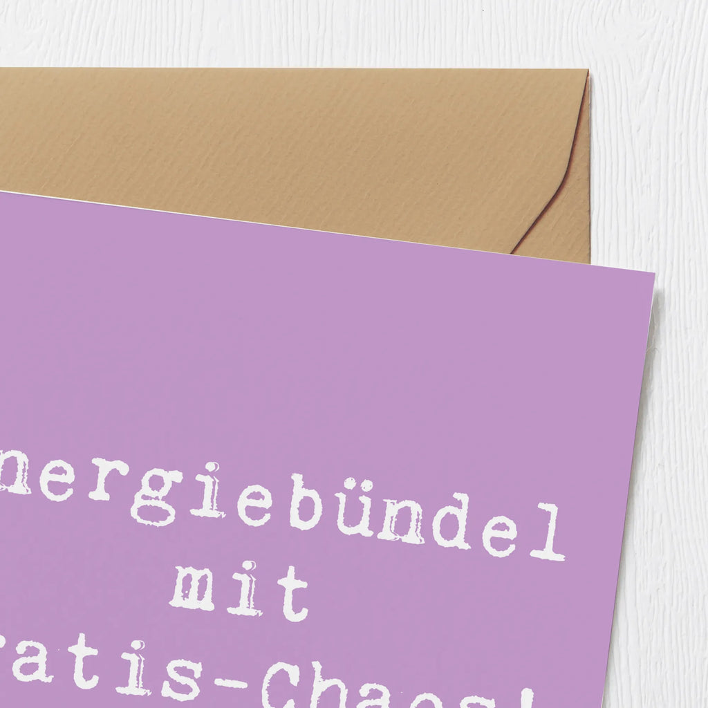 Deluxe Karte Spruch Kinder Energiebündel Glückwunschkarte, Klappkarte, Karte, Geburtstagskarte, Hochwertige Grußkarte, Grußkarte, Hochwertige Klappkarte, Einladungskarte, Hochzeitskarte, Familie, Vatertag, Muttertag, Bruder, Schwester, Mama, Papa, Oma, Opa