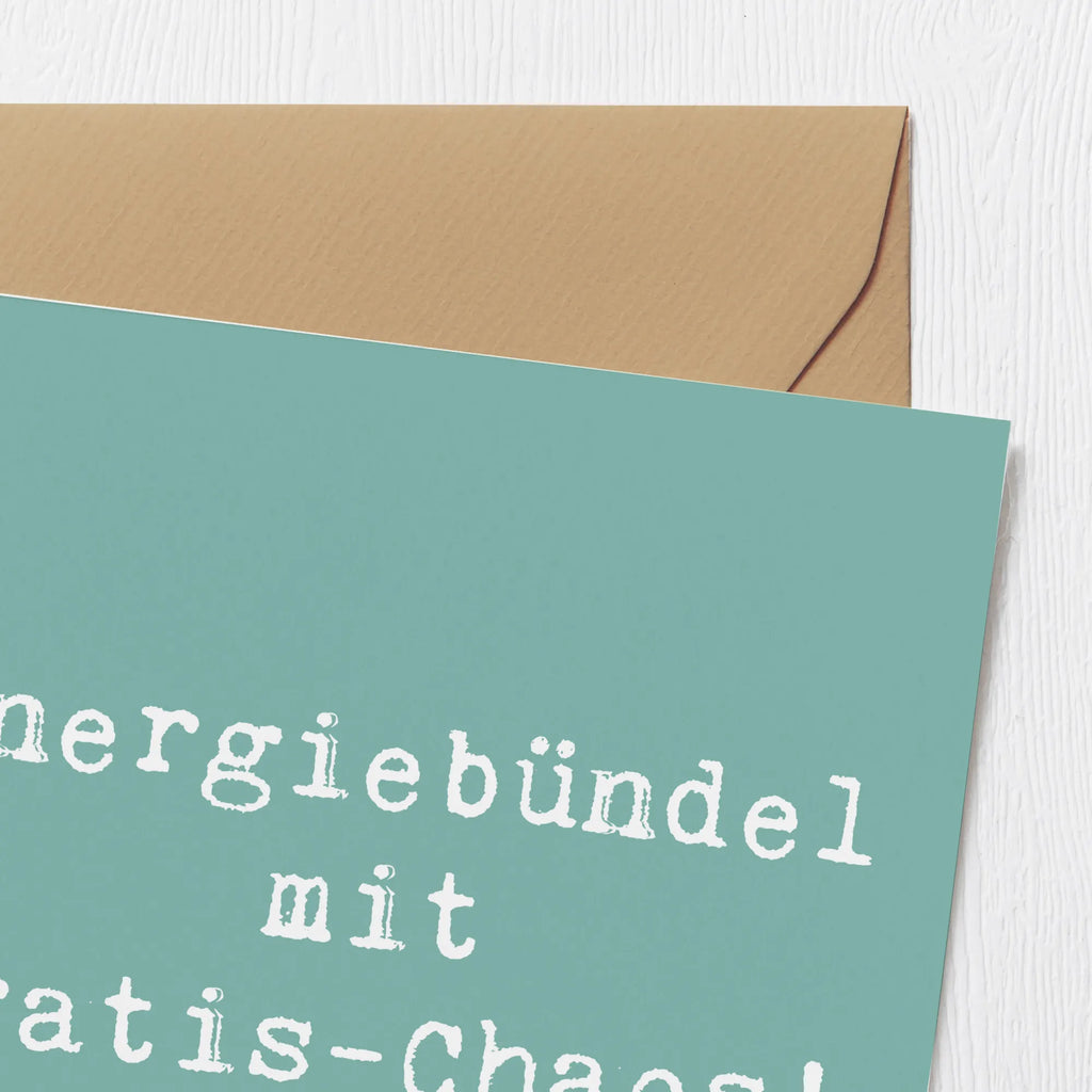 Deluxe Karte Spruch Kinder Energiebündel Glückwunschkarte, Klappkarte, Karte, Geburtstagskarte, Hochwertige Grußkarte, Grußkarte, Hochwertige Klappkarte, Einladungskarte, Hochzeitskarte, Familie, Vatertag, Muttertag, Bruder, Schwester, Mama, Papa, Oma, Opa