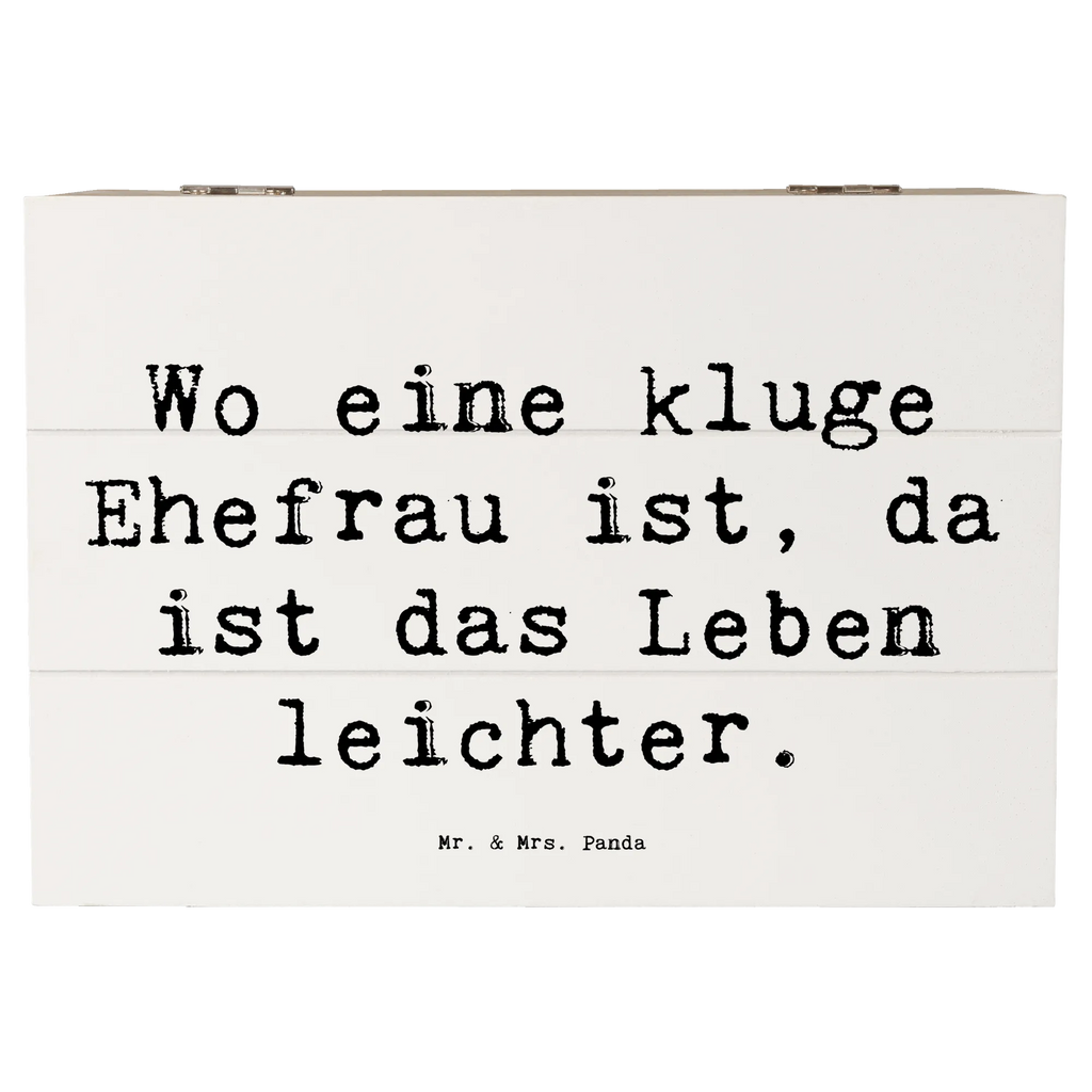 Wooden chest Saying Wo eine kluge Ehefrau ist, da ist das Leben leichter. Geschenkdose, Erinnerungskiste, Erinnerungsbox, Schatulle, Dekokiste, Holzkiste, Schatzkiste, XXL, Geschenkbox, Aufbewahrungsbox, Kiste, Truhe, Familie, Vatertag, Muttertag, Bruder, Schwester, Mama, Papa, Oma, Opa