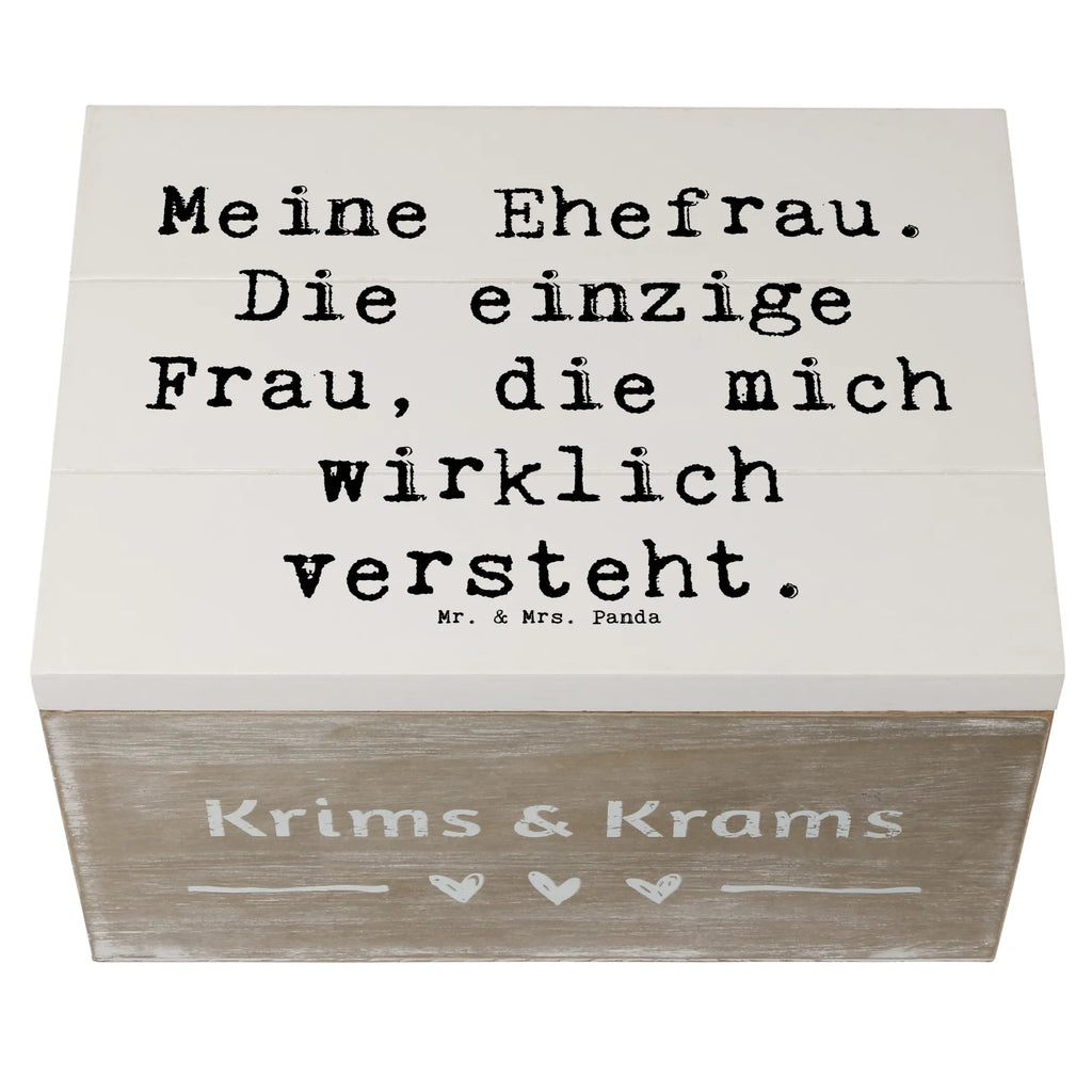 Wooden chest Saying Meine Ehefrau. Die einzige Frau, die mich wirklich versteht. Schatzkiste, Dekokiste, Geschenkdose, Aufbewahrungsbox, Kiste, Holzkiste, Schatulle, Geschenkbox, Erinnerungskiste, XXL, Erinnerungsbox, Truhe, Familie, Vatertag, Muttertag, Bruder, Schwester, Mama, Papa, Oma, Opa