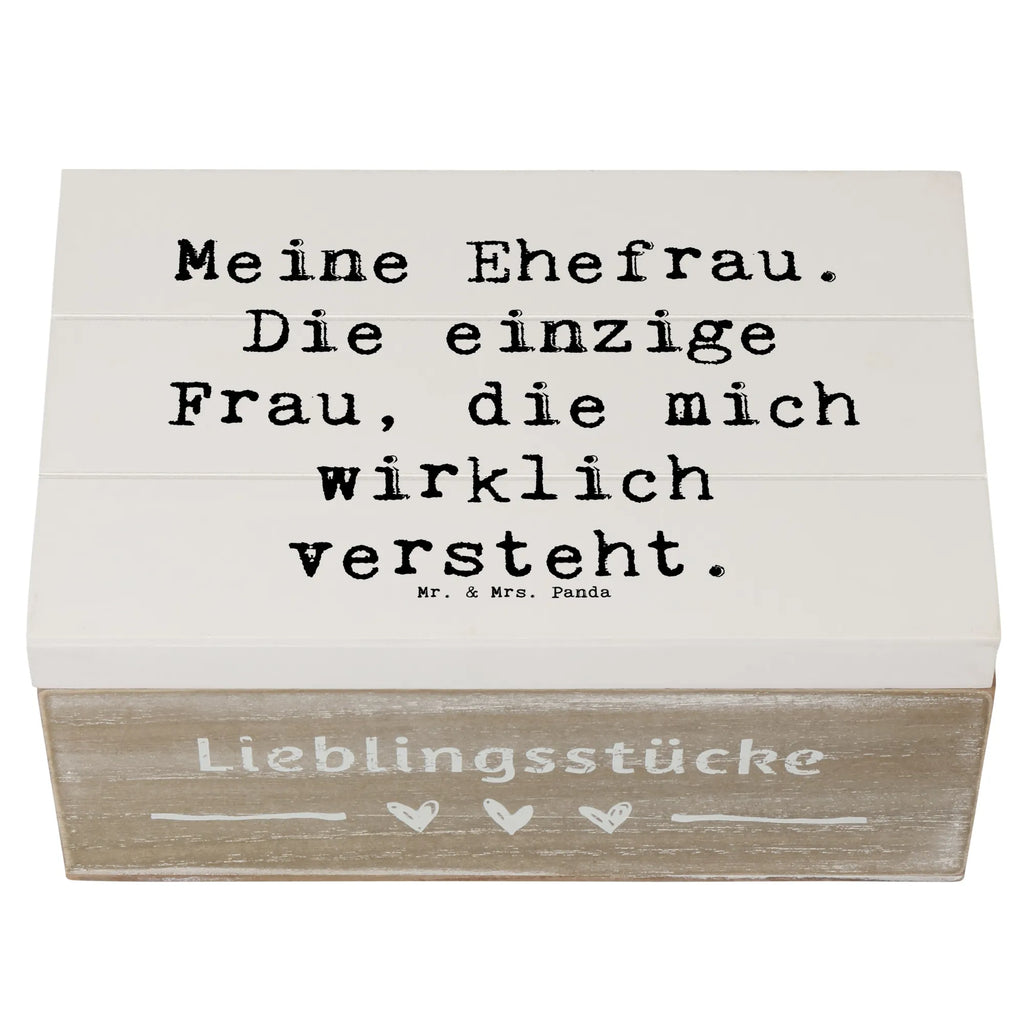 Wooden chest Saying Meine Ehefrau. Die einzige Frau, die mich wirklich versteht. Schatzkiste, Dekokiste, Geschenkdose, Aufbewahrungsbox, Kiste, Holzkiste, Schatulle, Geschenkbox, Erinnerungskiste, XXL, Erinnerungsbox, Truhe, Familie, Vatertag, Muttertag, Bruder, Schwester, Mama, Papa, Oma, Opa