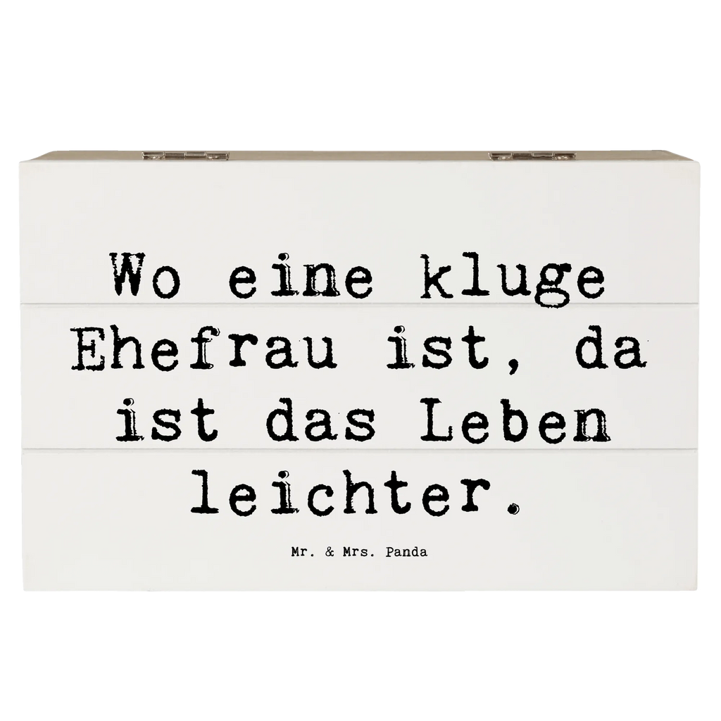 Wooden chest Saying Wo eine kluge Ehefrau ist, da ist das Leben leichter. Geschenkdose, Erinnerungskiste, Erinnerungsbox, Schatulle, Dekokiste, Holzkiste, Schatzkiste, XXL, Geschenkbox, Aufbewahrungsbox, Kiste, Truhe, Familie, Vatertag, Muttertag, Bruder, Schwester, Mama, Papa, Oma, Opa