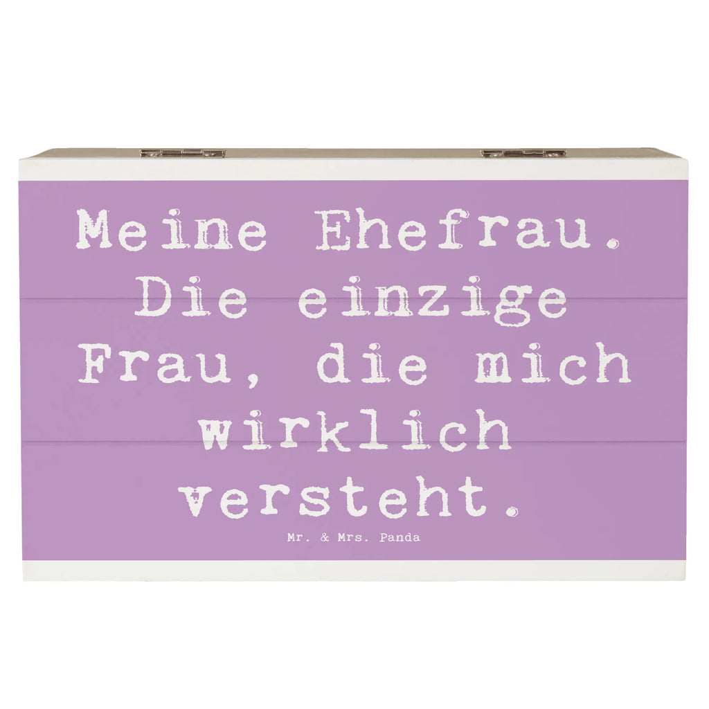 Wooden chest Saying Meine Ehefrau. Die einzige Frau, die mich wirklich versteht. Schatzkiste, Dekokiste, Geschenkdose, Aufbewahrungsbox, Kiste, Holzkiste, Schatulle, Geschenkbox, Erinnerungskiste, XXL, Erinnerungsbox, Truhe, Familie, Vatertag, Muttertag, Bruder, Schwester, Mama, Papa, Oma, Opa