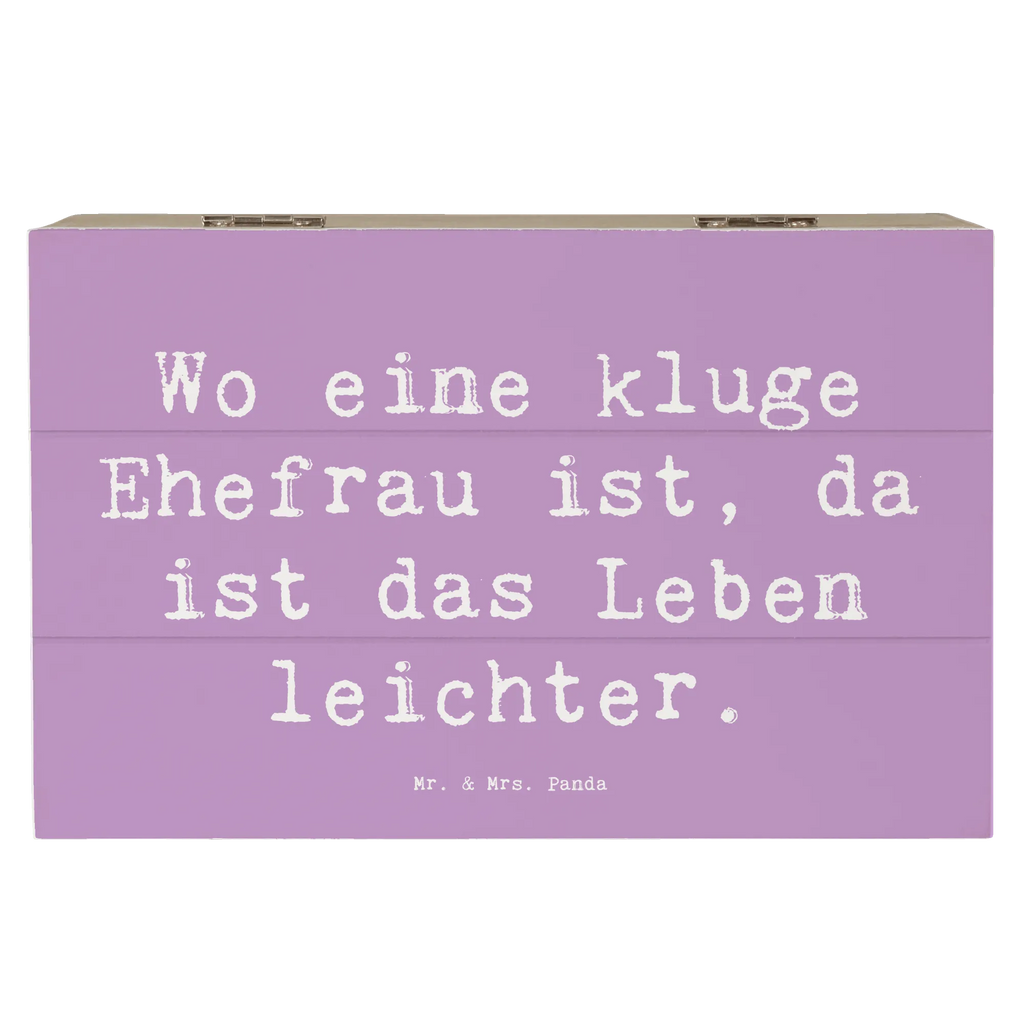 Wooden chest Saying Wo eine kluge Ehefrau ist, da ist das Leben leichter. Geschenkdose, Erinnerungskiste, Erinnerungsbox, Schatulle, Dekokiste, Holzkiste, Schatzkiste, XXL, Geschenkbox, Aufbewahrungsbox, Kiste, Truhe, Familie, Vatertag, Muttertag, Bruder, Schwester, Mama, Papa, Oma, Opa