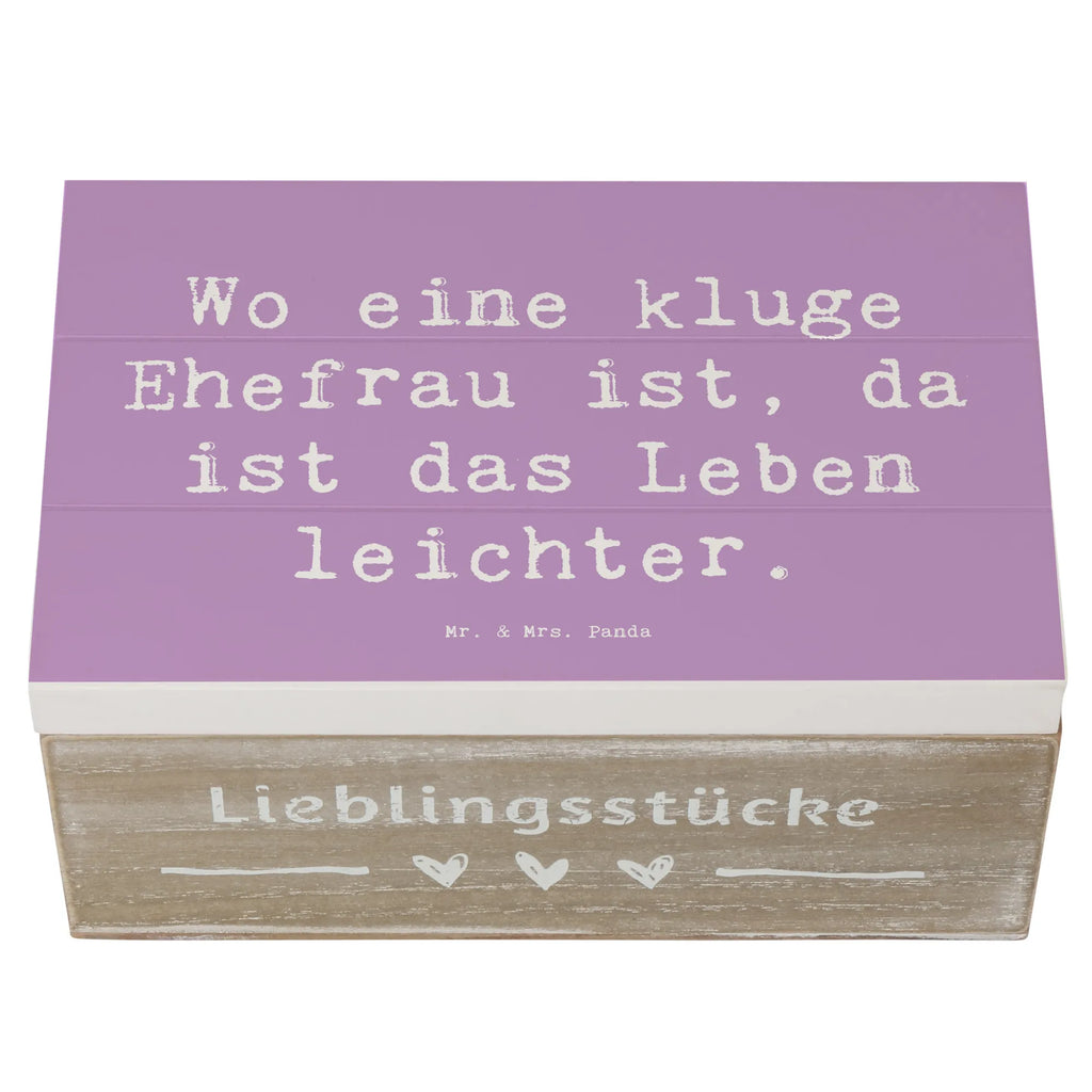 Wooden chest Saying Wo eine kluge Ehefrau ist, da ist das Leben leichter. Geschenkdose, Erinnerungskiste, Erinnerungsbox, Schatulle, Dekokiste, Holzkiste, Schatzkiste, XXL, Geschenkbox, Aufbewahrungsbox, Kiste, Truhe, Familie, Vatertag, Muttertag, Bruder, Schwester, Mama, Papa, Oma, Opa