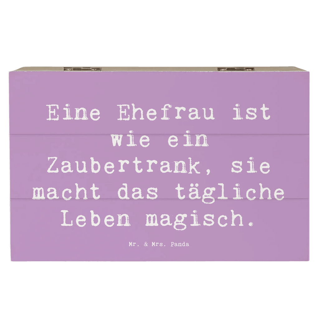 Wooden chest Saying Eine Ehefrau ist wie ein Zaubertrank, sie macht das tägliche Leben magisch. Erinnerungsbox, Aufbewahrungsbox, Erinnerungskiste, Schatzkiste, Kiste, Geschenkbox, Holzkiste, Geschenkdose, XXL, Truhe, Dekokiste, Schatulle, Familie, Vatertag, Muttertag, Bruder, Schwester, Mama, Papa, Oma, Opa