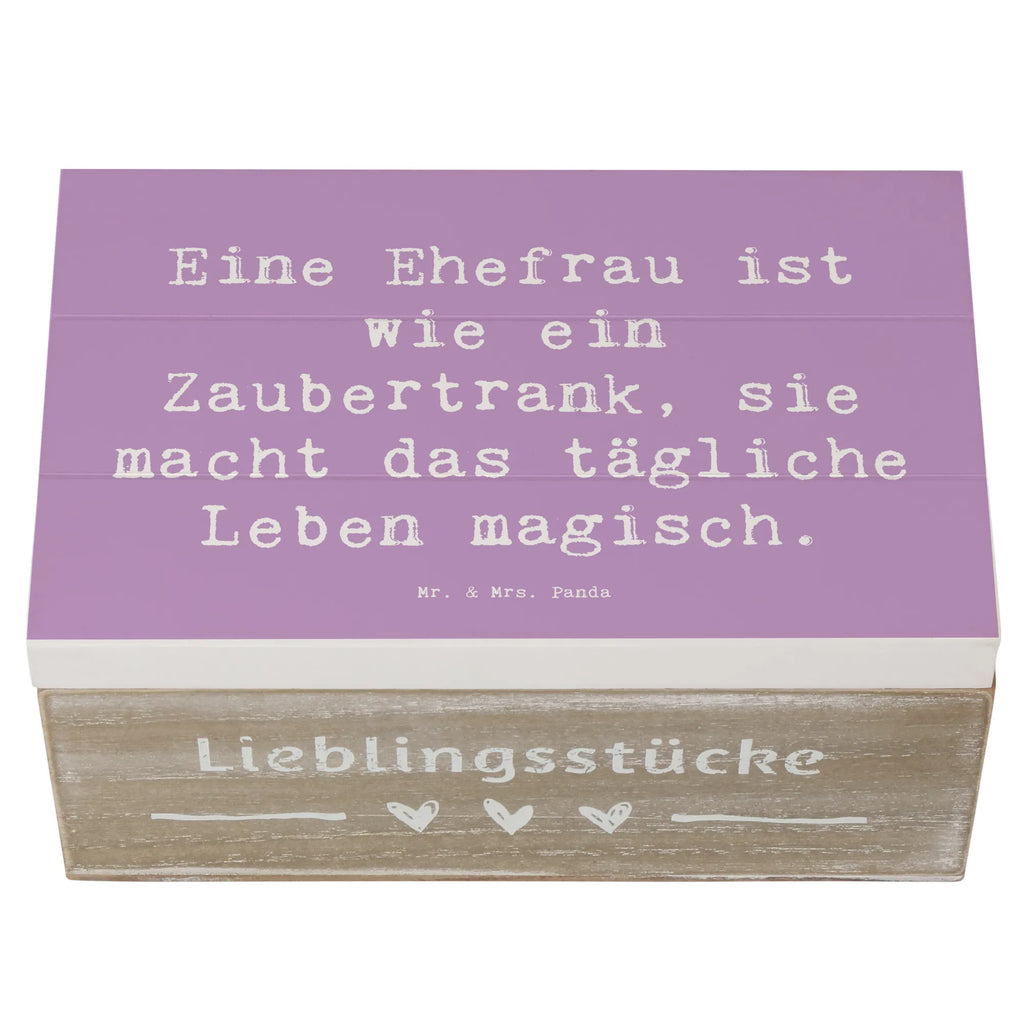 Wooden chest Saying Eine Ehefrau ist wie ein Zaubertrank, sie macht das tägliche Leben magisch. Erinnerungsbox, Aufbewahrungsbox, Erinnerungskiste, Schatzkiste, Kiste, Geschenkbox, Holzkiste, Geschenkdose, XXL, Truhe, Dekokiste, Schatulle, Familie, Vatertag, Muttertag, Bruder, Schwester, Mama, Papa, Oma, Opa