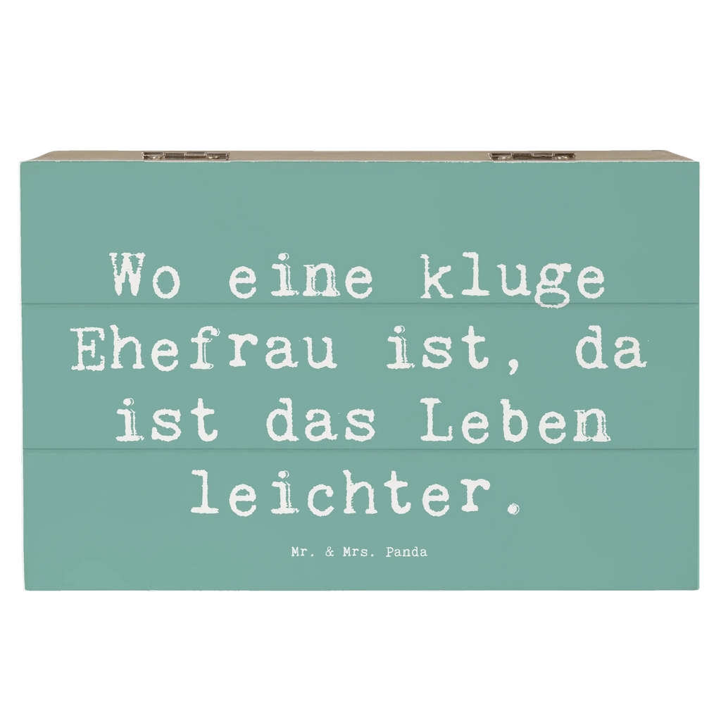 Wooden chest Saying Wo eine kluge Ehefrau ist, da ist das Leben leichter. Geschenkdose, Erinnerungskiste, Erinnerungsbox, Schatulle, Dekokiste, Holzkiste, Schatzkiste, XXL, Geschenkbox, Aufbewahrungsbox, Kiste, Truhe, Familie, Vatertag, Muttertag, Bruder, Schwester, Mama, Papa, Oma, Opa