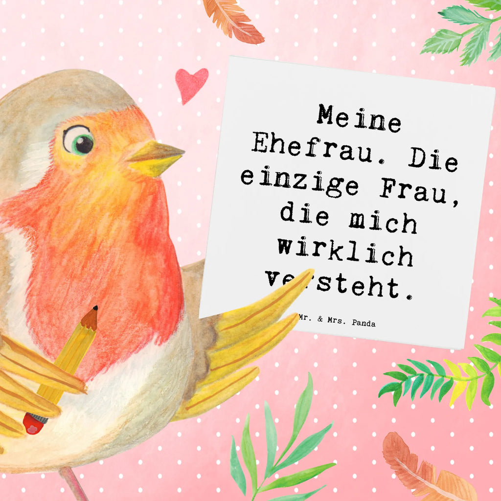 Deluxe Karte Spruch Ehefrau Verständnis Karte, Einladungskarte, Glückwunschkarte, Klappkarte, Hochzeitskarte, Grußkarte, Geburtstagskarte, Hochwertige Klappkarte, Hochwertige Grußkarte, Familie, Vatertag, Muttertag, Bruder, Schwester, Mama, Papa, Oma, Opa