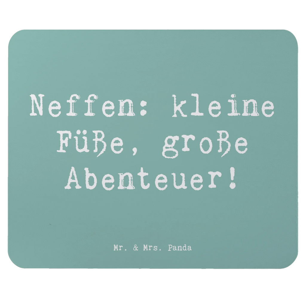 Mouse mat Saying Neffen: kleine Füße, große Abenteuer! Mousepad, Computer zubehör, Büroausstattung, PC Zubehör, Arbeitszimmer, Mauspad, Einzigartiges Mauspad, Designer Mauspad, Mausunterlage, Mauspad Büro, Familie, Vatertag, Muttertag, Bruder, Schwester, Mama, Papa, Oma, Opa