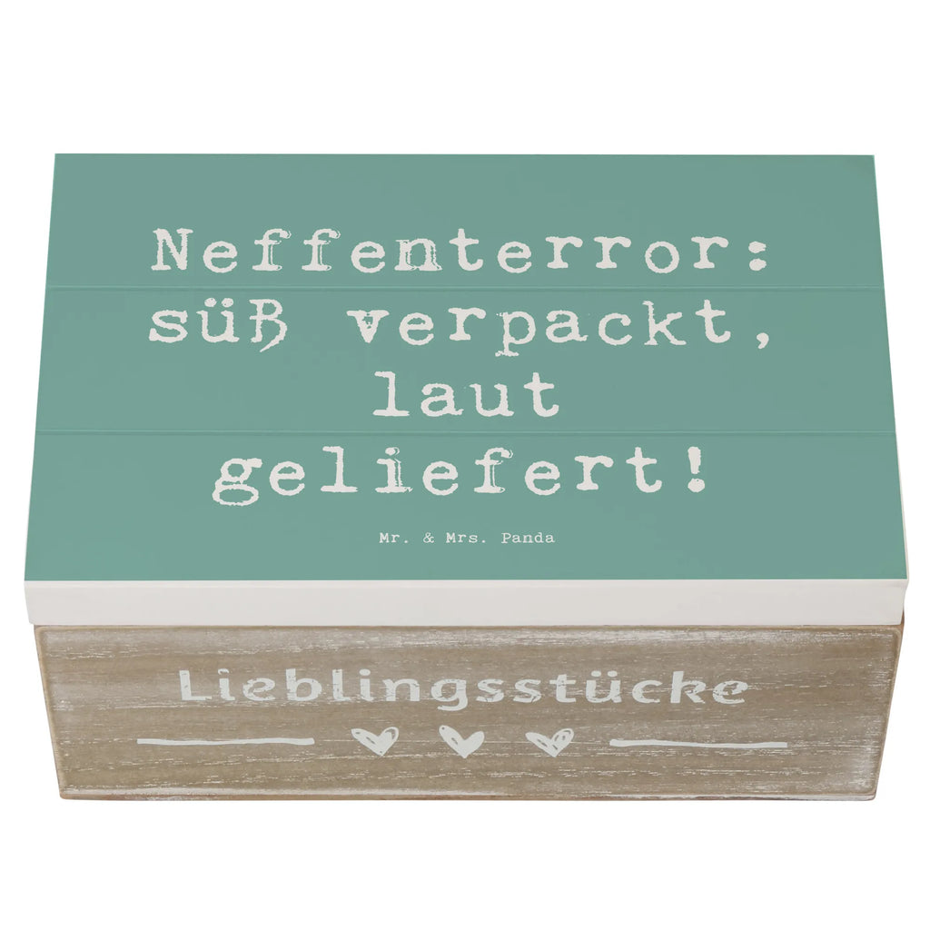 Holzkiste Spruch Neffe Chaos Erinnerungsbox, Schatzkiste, XXL, Aufbewahrungsbox, Erinnerungskiste, Geschenkdose, Dekokiste, Geschenkbox, Schatulle, Kiste, Truhe, Holzkiste, Familie, Vatertag, Muttertag, Bruder, Schwester, Mama, Papa, Oma, Opa
