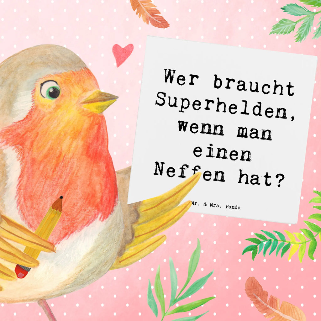 Deluxe Karte Spruch Neffe Held Einladungskarte, Geburtstagskarte, Karte, Hochzeitskarte, Glückwunschkarte, Grußkarte, Klappkarte, Hochwertige Klappkarte, Hochwertige Grußkarte, Familie, Vatertag, Muttertag, Bruder, Schwester, Mama, Papa, Oma, Opa