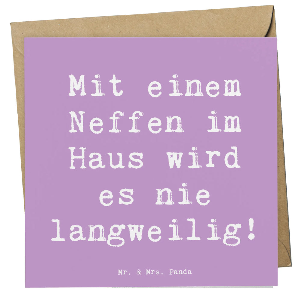 Deluxe Karte Spruch Neffe Spaß Glückwunschkarte, Hochzeitskarte, Hochwertige Grußkarte, Geburtstagskarte, Klappkarte, Karte, Hochwertige Klappkarte, Grußkarte, Einladungskarte, Familie, Vatertag, Muttertag, Bruder, Schwester, Mama, Papa, Oma, Opa