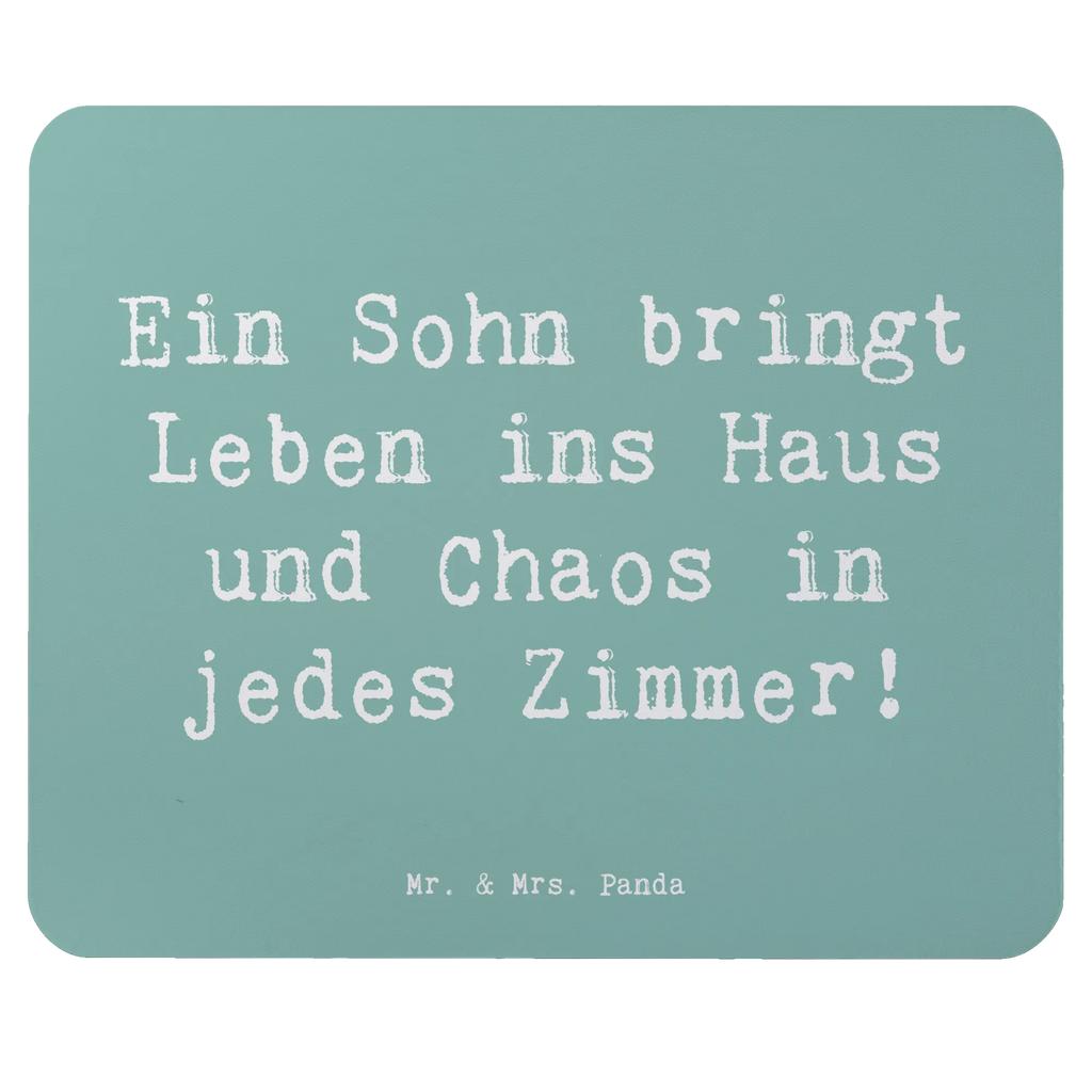 Mouse mat Saying Ein Sohn bringt Leben ins Haus und Chaos in jedes Zimmer! Mousepad, Computer zubehör, Büroausstattung, PC Zubehör, Arbeitszimmer, Mauspad, Einzigartiges Mauspad, Designer Mauspad, Mausunterlage, Mauspad Büro, Familie, Vatertag, Muttertag, Bruder, Schwester, Mama, Papa, Oma, Opa