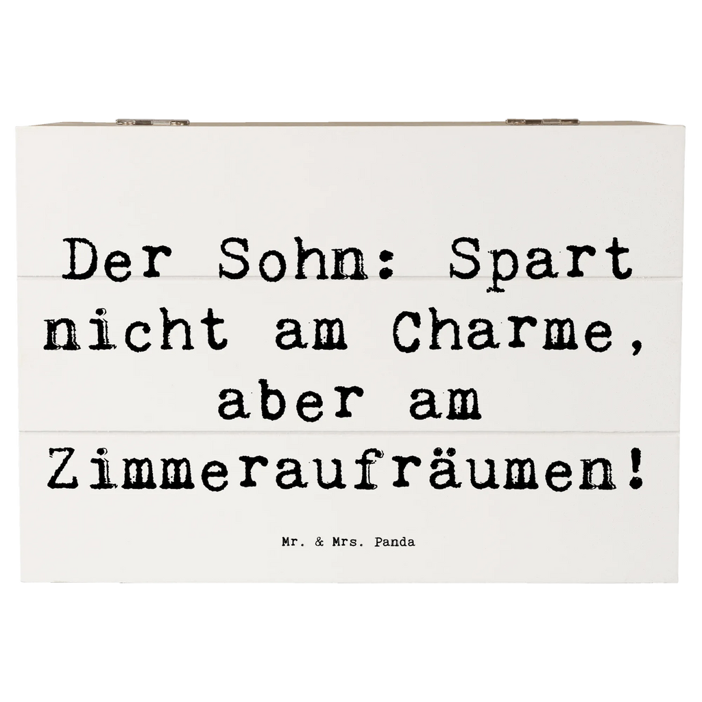 Holzkiste Spruch Sohn Charme Kiste, Erinnerungsbox, Schatzkiste, Geschenkdose, Dekokiste, XXL, Aufbewahrungsbox, Schatulle, Geschenkbox, Holzkiste, Erinnerungskiste, Truhe, Familie, Vatertag, Muttertag, Bruder, Schwester, Mama, Papa, Oma, Opa