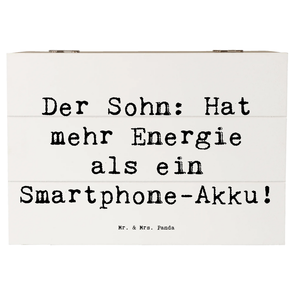 Holzkiste Spruch Energie Sohn Schatzkiste, Schatulle, Geschenkdose, Truhe, XXL, Kiste, Erinnerungsbox, Dekokiste, Holzkiste, Erinnerungskiste, Geschenkbox, Aufbewahrungsbox, Familie, Vatertag, Muttertag, Bruder, Schwester, Mama, Papa, Oma, Opa