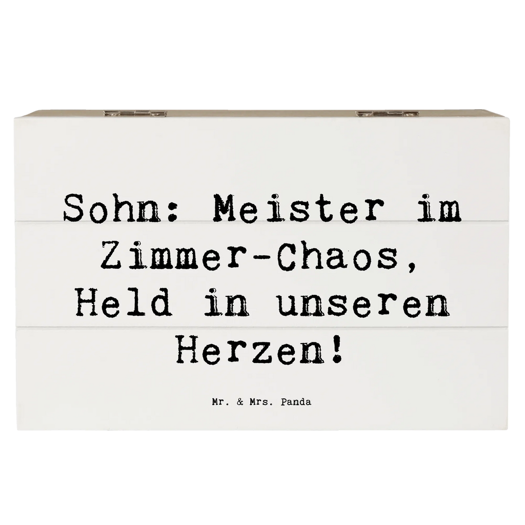 Holzkiste Spruch Sohn Chaosheld Dekokiste, Aufbewahrungsbox, Holzkiste, Schatzkiste, Schatulle, Erinnerungskiste, Geschenkbox, XXL, Geschenkdose, Erinnerungsbox, Kiste, Truhe, Familie, Vatertag, Muttertag, Bruder, Schwester, Mama, Papa, Oma, Opa