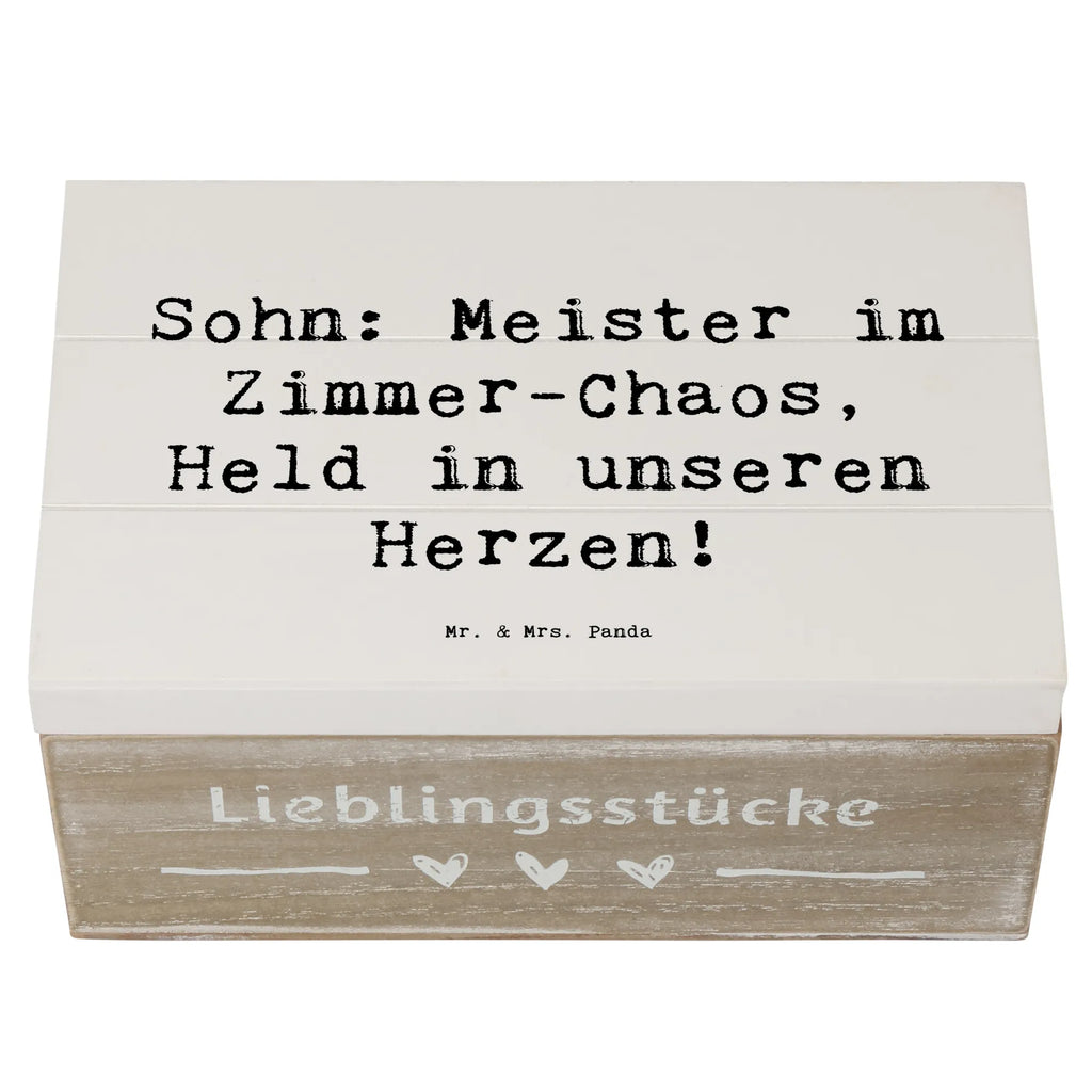 Holzkiste Spruch Sohn Chaosheld Dekokiste, Aufbewahrungsbox, Holzkiste, Schatzkiste, Schatulle, Erinnerungskiste, Geschenkbox, XXL, Geschenkdose, Erinnerungsbox, Kiste, Truhe, Familie, Vatertag, Muttertag, Bruder, Schwester, Mama, Papa, Oma, Opa