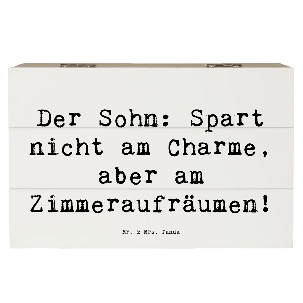 Holzkiste Spruch Sohn Charme Kiste, Erinnerungsbox, Schatzkiste, Geschenkdose, Dekokiste, XXL, Aufbewahrungsbox, Schatulle, Geschenkbox, Holzkiste, Erinnerungskiste, Truhe, Familie, Vatertag, Muttertag, Bruder, Schwester, Mama, Papa, Oma, Opa