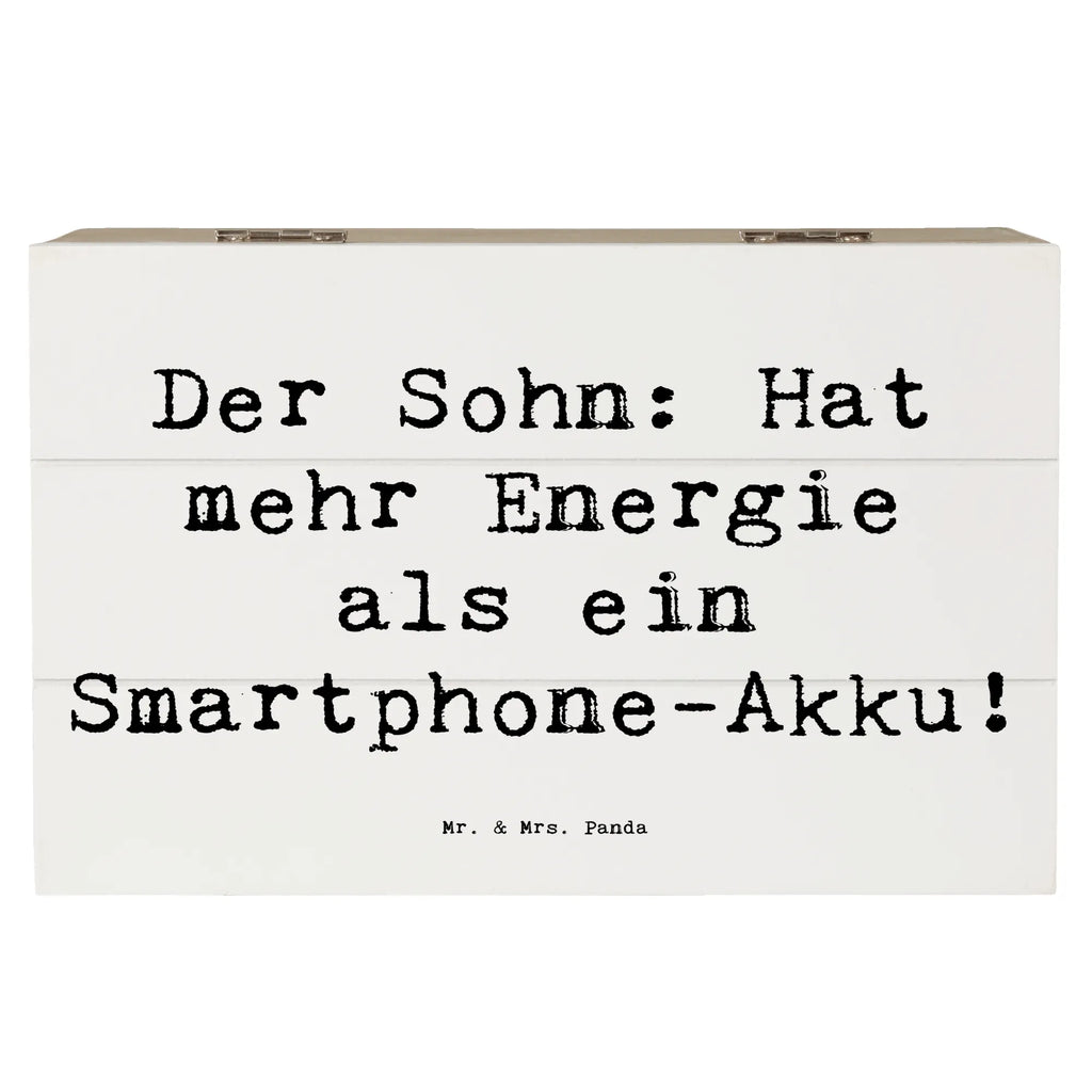 Holzkiste Spruch Energie Sohn Schatzkiste, Schatulle, Geschenkdose, Truhe, XXL, Kiste, Erinnerungsbox, Dekokiste, Holzkiste, Erinnerungskiste, Geschenkbox, Aufbewahrungsbox, Familie, Vatertag, Muttertag, Bruder, Schwester, Mama, Papa, Oma, Opa