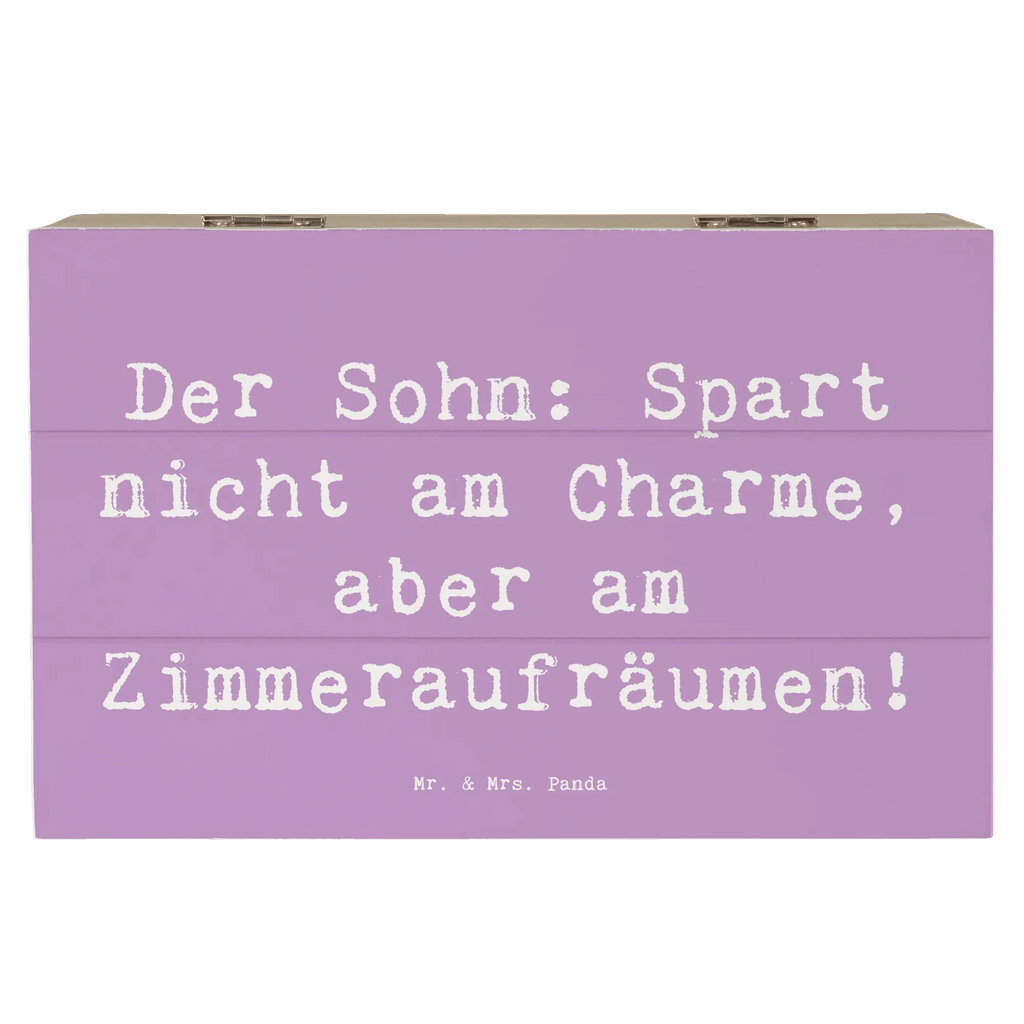 Holzkiste Spruch Sohn Charme Kiste, Erinnerungsbox, Schatzkiste, Geschenkdose, Dekokiste, XXL, Aufbewahrungsbox, Schatulle, Geschenkbox, Holzkiste, Erinnerungskiste, Truhe, Familie, Vatertag, Muttertag, Bruder, Schwester, Mama, Papa, Oma, Opa