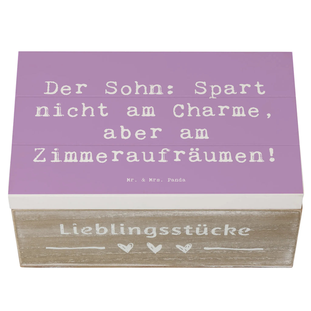 Holzkiste Spruch Sohn Charme Kiste, Erinnerungsbox, Schatzkiste, Geschenkdose, Dekokiste, XXL, Aufbewahrungsbox, Schatulle, Geschenkbox, Holzkiste, Erinnerungskiste, Truhe, Familie, Vatertag, Muttertag, Bruder, Schwester, Mama, Papa, Oma, Opa