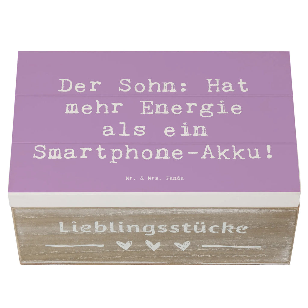 Holzkiste Spruch Energie Sohn Schatzkiste, Schatulle, Geschenkdose, Truhe, XXL, Kiste, Erinnerungsbox, Dekokiste, Holzkiste, Erinnerungskiste, Geschenkbox, Aufbewahrungsbox, Familie, Vatertag, Muttertag, Bruder, Schwester, Mama, Papa, Oma, Opa