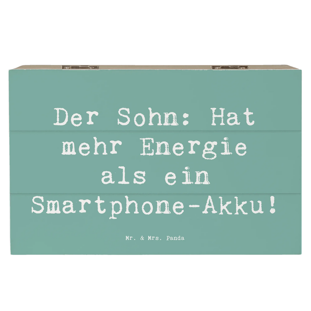 Holzkiste Spruch Energie Sohn Schatzkiste, Schatulle, Geschenkdose, Truhe, XXL, Kiste, Erinnerungsbox, Dekokiste, Holzkiste, Erinnerungskiste, Geschenkbox, Aufbewahrungsbox, Familie, Vatertag, Muttertag, Bruder, Schwester, Mama, Papa, Oma, Opa