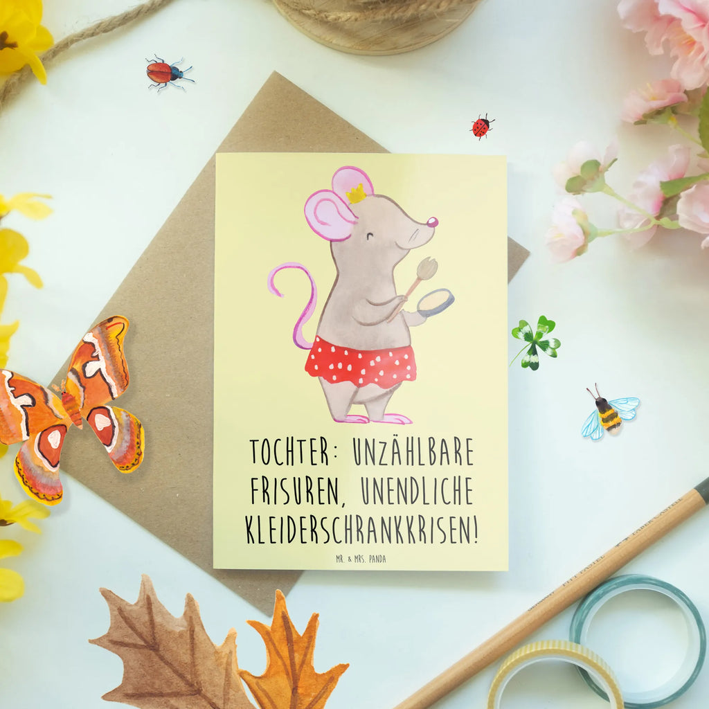 Grußkarte Tochter Mode Karte, Klappkarte, Einladungskarte, Grußkarte, Geburtstagskarte, Hochzeitskarte, Ansichtskarten, Glückwunschkarte, Familie, Vatertag, Muttertag, Bruder, Schwester, Mama, Papa, Oma, Opa