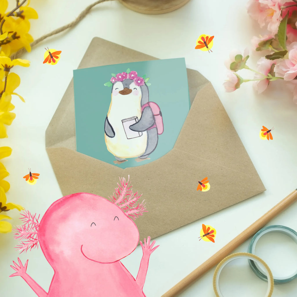 Greetings card Tochter: Expertin im Verlegen von allem, was nicht niet- und nagelfest ist! Klappkarte, Geburtstagskarte, Hochzeitskarte, Ansichtskarten, Einladungskarte, Karte, Grußkarte, Glückwunschkarte, Familie, Vatertag, Muttertag, Bruder, Schwester, Mama, Papa, Oma, Opa