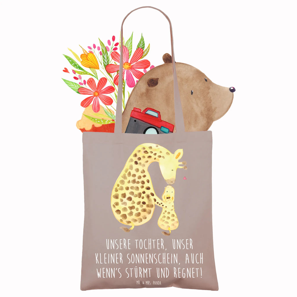 Tote bag Unsere Tochter, unser kleiner Sonnenschein, auch wenn's stürmt und regnet! Einkaufstüte, Badetasche, Strandtasche, Schultertasche, Stofftasche, Beuteltasche, Tragetasche, Umhängetasche, Jutebeutel, Shopper, Laptoptasche, Stoffbeutel, Beutel, Einkaufstasche, Tasche, Jutetasche, Familie, Vatertag, Muttertag, Bruder, Schwester, Mama, Papa, Oma, Opa