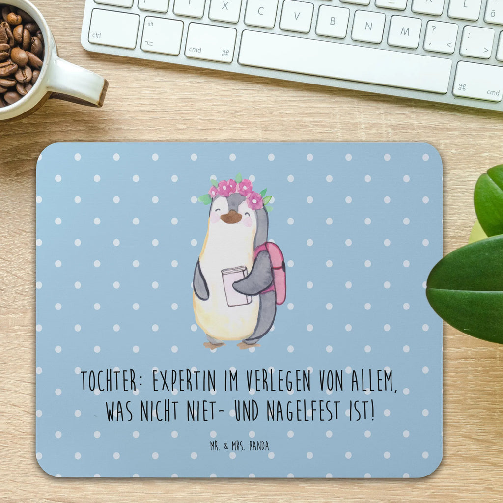 Mouse mat Tochter: Expertin im Verlegen von allem, was nicht niet- und nagelfest ist! PC Zubehör, Büroausstattung, Mauspad Büro, Mauspad, Computer zubehör, Einzigartiges Mauspad, Designer Mauspad, Mousepad, Mausunterlage, Arbeitszimmer, Familie, Vatertag, Muttertag, Bruder, Schwester, Mama, Papa, Oma, Opa