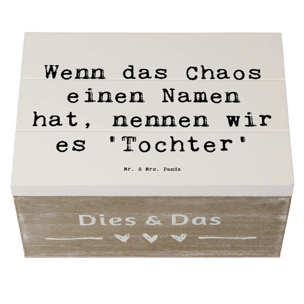 Holzkiste Spruch Chaos Tochter Dekokiste, Schatulle, Aufbewahrungsbox, Erinnerungskiste, Holzkiste, Erinnerungsbox, Kiste, Geschenkbox, Truhe, Geschenkdose, Schatzkiste, XXL, Familie, Vatertag, Muttertag, Bruder, Schwester, Mama, Papa, Oma, Opa