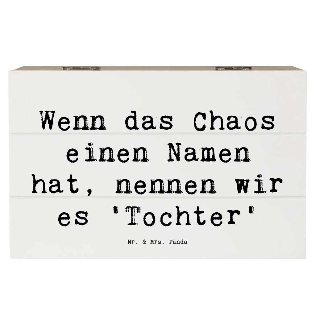 Holzkiste Spruch Chaos Tochter Dekokiste, Schatulle, Aufbewahrungsbox, Erinnerungskiste, Holzkiste, Erinnerungsbox, Kiste, Geschenkbox, Truhe, Geschenkdose, Schatzkiste, XXL, Familie, Vatertag, Muttertag, Bruder, Schwester, Mama, Papa, Oma, Opa