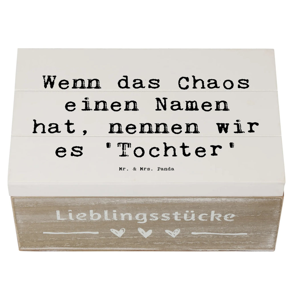 Holzkiste Spruch Chaos Tochter Dekokiste, Schatulle, Aufbewahrungsbox, Erinnerungskiste, Holzkiste, Erinnerungsbox, Kiste, Geschenkbox, Truhe, Geschenkdose, Schatzkiste, XXL, Familie, Vatertag, Muttertag, Bruder, Schwester, Mama, Papa, Oma, Opa