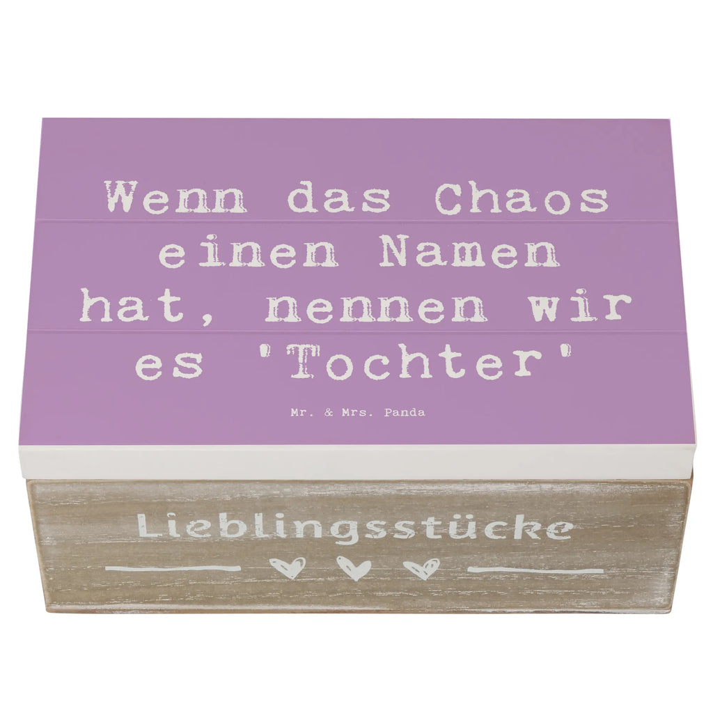 Holzkiste Spruch Chaos Tochter Dekokiste, Schatulle, Aufbewahrungsbox, Erinnerungskiste, Holzkiste, Erinnerungsbox, Kiste, Geschenkbox, Truhe, Geschenkdose, Schatzkiste, XXL, Familie, Vatertag, Muttertag, Bruder, Schwester, Mama, Papa, Oma, Opa