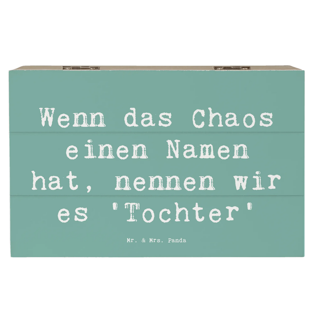 Holzkiste Spruch Chaos Tochter Dekokiste, Schatulle, Aufbewahrungsbox, Erinnerungskiste, Holzkiste, Erinnerungsbox, Kiste, Geschenkbox, Truhe, Geschenkdose, Schatzkiste, XXL, Familie, Vatertag, Muttertag, Bruder, Schwester, Mama, Papa, Oma, Opa