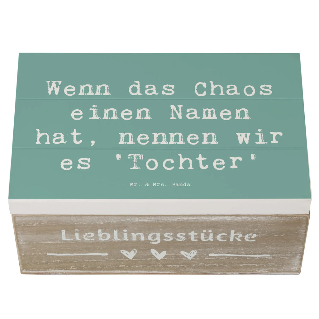 Holzkiste Spruch Chaos Tochter Dekokiste, Schatulle, Aufbewahrungsbox, Erinnerungskiste, Holzkiste, Erinnerungsbox, Kiste, Geschenkbox, Truhe, Geschenkdose, Schatzkiste, XXL, Familie, Vatertag, Muttertag, Bruder, Schwester, Mama, Papa, Oma, Opa