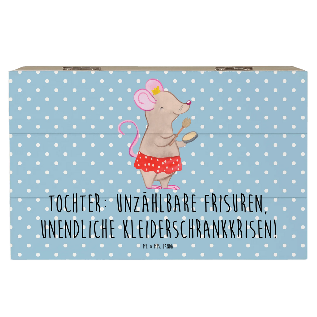 Holzkiste Tochter Mode Schatulle, Erinnerungsbox, Holzkiste, Aufbewahrungsbox, Schatzkiste, Kiste, Geschenkdose, Truhe, XXL, Geschenkbox, Dekokiste, Erinnerungskiste, Familie, Vatertag, Muttertag, Bruder, Schwester, Mama, Papa, Oma, Opa