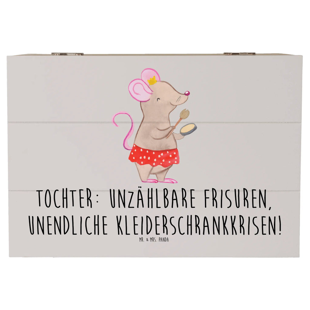 Holzkiste Tochter Mode Schatulle, Erinnerungsbox, Holzkiste, Aufbewahrungsbox, Schatzkiste, Kiste, Geschenkdose, Truhe, XXL, Geschenkbox, Dekokiste, Erinnerungskiste, Familie, Vatertag, Muttertag, Bruder, Schwester, Mama, Papa, Oma, Opa