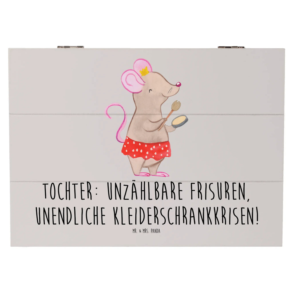 Holzkiste Tochter Mode Schatulle, Erinnerungsbox, Holzkiste, Aufbewahrungsbox, Schatzkiste, Kiste, Geschenkdose, Truhe, XXL, Geschenkbox, Dekokiste, Erinnerungskiste, Familie, Vatertag, Muttertag, Bruder, Schwester, Mama, Papa, Oma, Opa