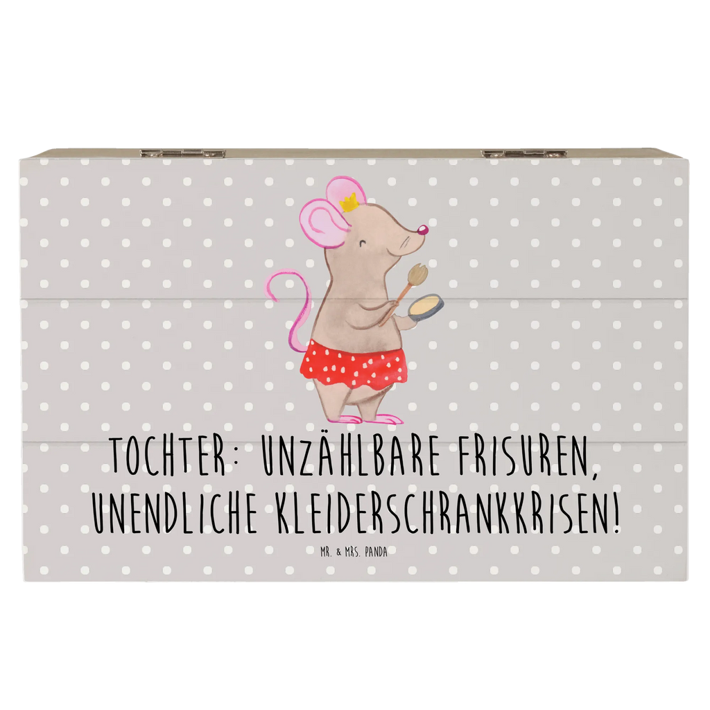 Holzkiste Tochter Mode Schatulle, Erinnerungsbox, Holzkiste, Aufbewahrungsbox, Schatzkiste, Kiste, Geschenkdose, Truhe, XXL, Geschenkbox, Dekokiste, Erinnerungskiste, Familie, Vatertag, Muttertag, Bruder, Schwester, Mama, Papa, Oma, Opa