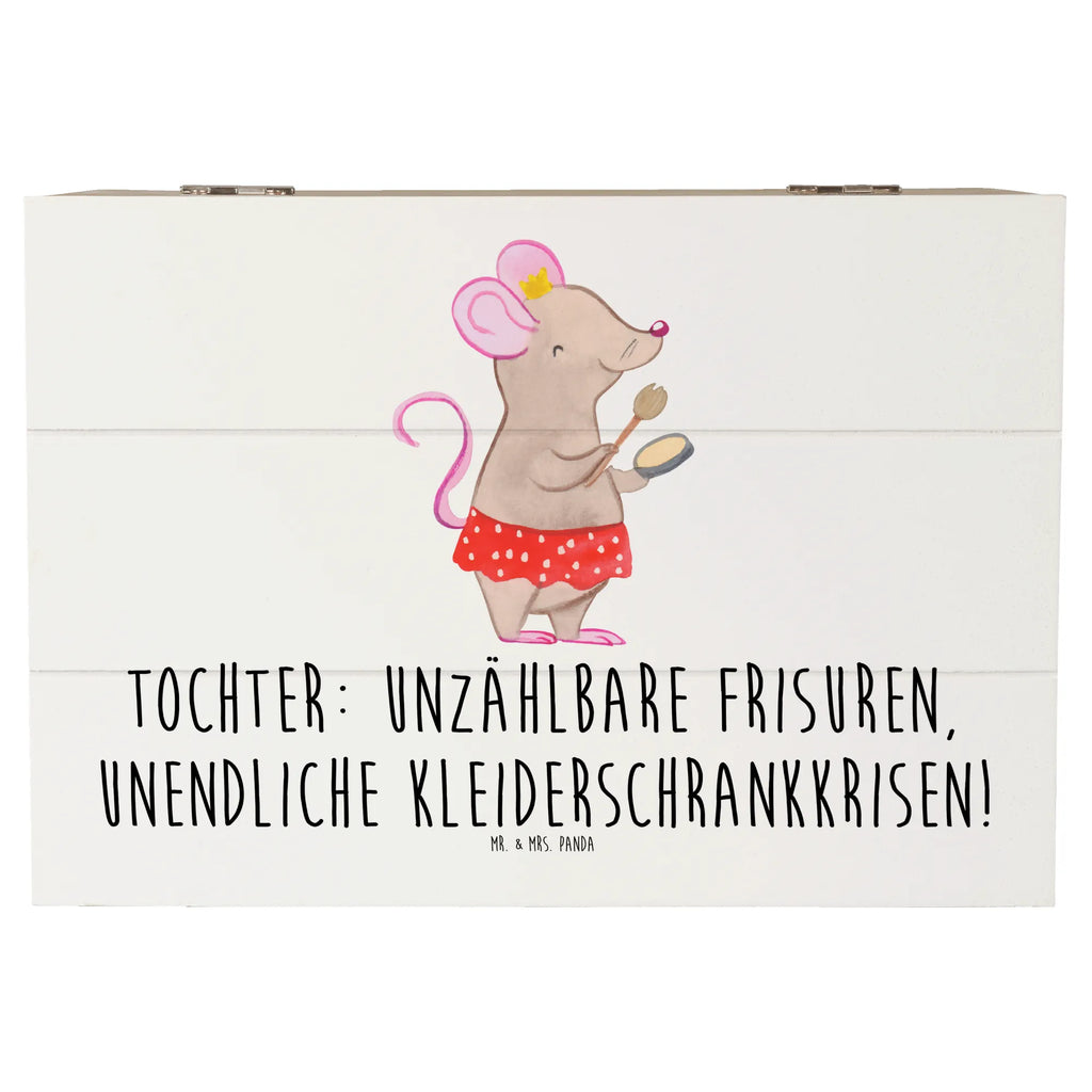 Holzkiste Tochter Mode Schatulle, Erinnerungsbox, Holzkiste, Aufbewahrungsbox, Schatzkiste, Kiste, Geschenkdose, Truhe, XXL, Geschenkbox, Dekokiste, Erinnerungskiste, Familie, Vatertag, Muttertag, Bruder, Schwester, Mama, Papa, Oma, Opa